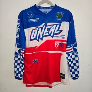 O'Neal Racing MX, Long Sleeve Racing 1970 Red White And Blue Jersey Boys Size XL